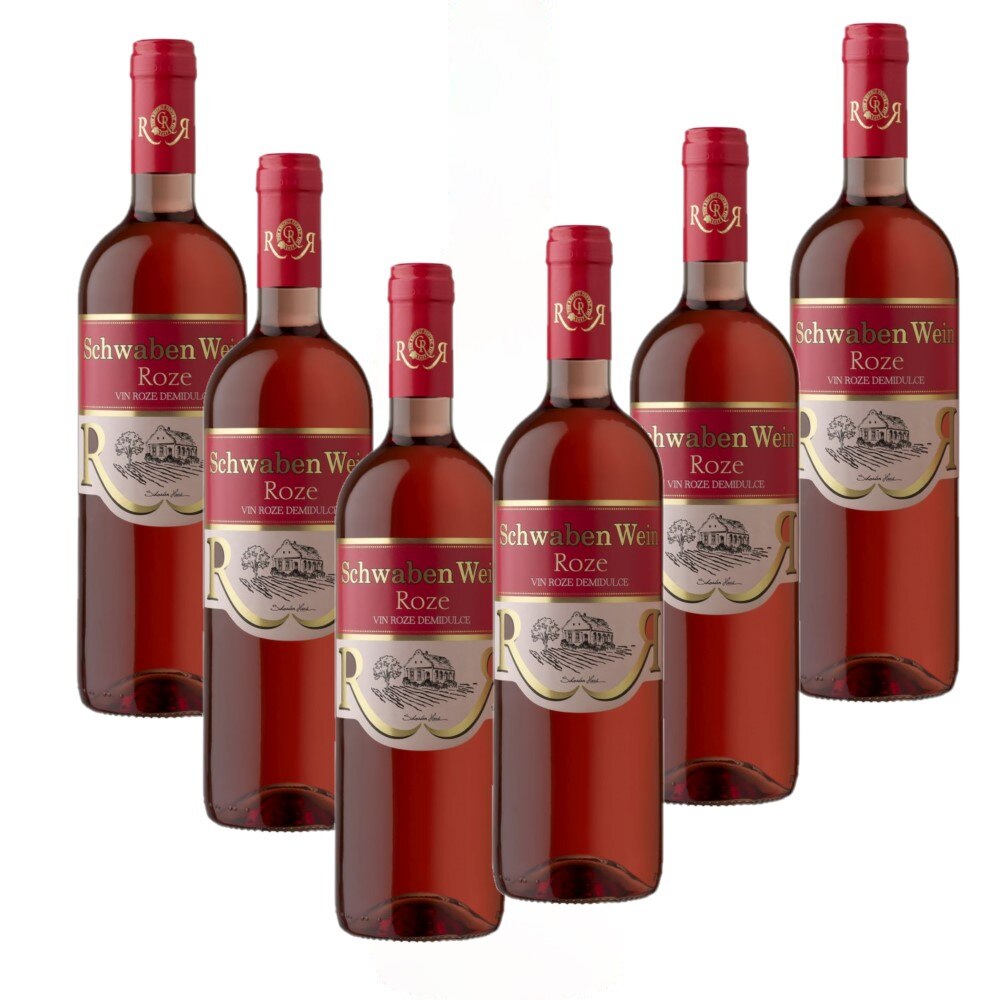 Pachet Vin Rose Recas Schwaben, 6 x 0.75l